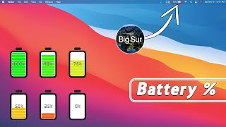 How To Enable Battery Percentage On macOS BigSur