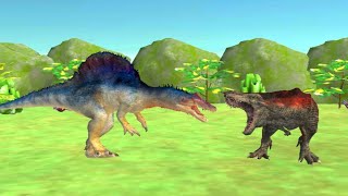 T Rex vs Spinosaurus - Animal Revolt Battle Simulator