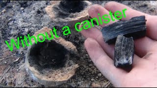 How I made charcoal and char cloth without a metal canister (with mud).