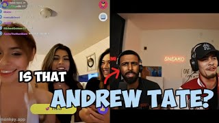 Sneako Live Stream Monkey App Girl Thought Myron Was Andrew Tate 🤣