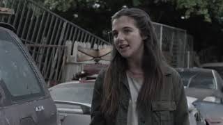 Fear The Walking Dead S5E12 - Charlie clears the fence with Jacob | Talking scene