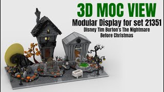 Display for set 21351 Disney Tim Burton's The Nightmare Before | Lego MOC