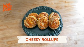 Cheesy Rollups | A Delicious Fusion of Middle Eastern Fatayer and Pizza!