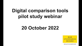 Digital Comparison Tool (DCT) Webinar