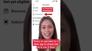 2 Days approved In-stream Ads monetization #instreamads #instreamadsmonetization