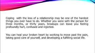 How to heal a broken heart