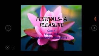 Festivals- A pleasure /  Class 4 EVS / Karnataka State Syllabus // Sabeeha M S