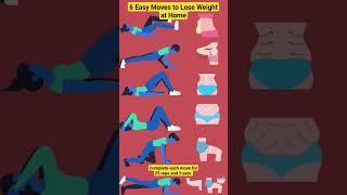 Weight Loss Exercises at Home | 6 easy strength training exercises | #weightloss #shorts