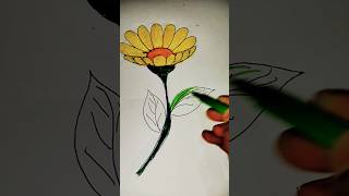 Easy draw flower 🌻🌻🌻🌻🌻🌹🌻🌹