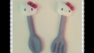 How to make a Hello Kitty Spoon and Fork Plushie Tutorial