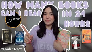 HOW MANY BOOKS CAN I READ IN 24 HOURS | SPOILER FREE READING VLOG