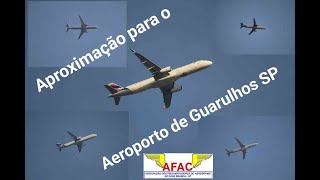 Live da Aproximação da pista 10 do Aeroporto Internacional de Guarulhos SP - Com fonia!