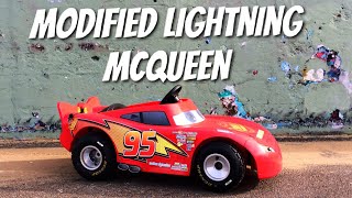 Modified Power Wheels Lightning McQueen,36v 50amp Controller.Best electric ride on for kids 2017