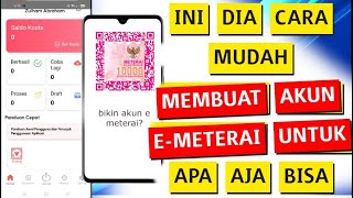 Cara Mudah Membuat Akun E-Meterai