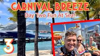 Carnival Breeze: Sea day fun & evening activities! | PART 3, February 2024