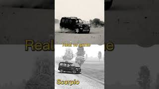 Real Vs Game Black scorpio drift Indian car simulator 3d #shorts #ashortaday#scorpioclassic #scorpio