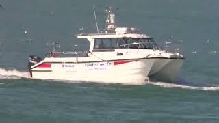 Convoy of Wetwheels Foundation boats in the Solent returning to Portsmouth Harbour