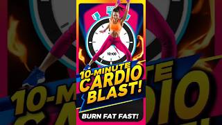 10-Minute Cardio Blast: Burn Fat Fast at Home!#fitness #exercise #healthandfitness #shorts