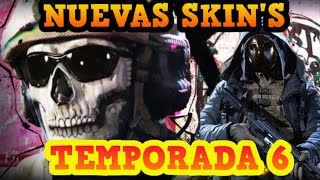 NUEVAS SKIN'S PARA LA TEMPORADA 6 *GHOST-KRUEGER-MACE Y MÁS* - Call of Duty Moder Warfare & Warzone