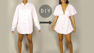 DIY Plunging Button Up Dress (Beginners Sewing)