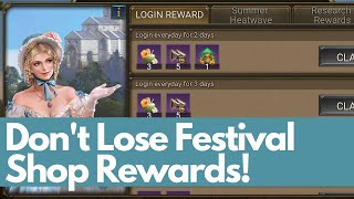 King of Avalon - How to get the most Festival Shop Rewards! (August 2020)