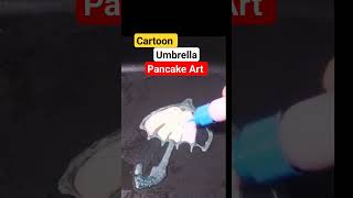 Cartoon Umbrella Pancake Art #shorts