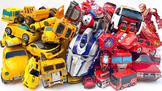 Yellow Red Car TRANSFORMERS: Rise of OPTIMUS PRIME & BUMBLEBEE Stopmotion - #трансформеры Robot Toys