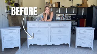 BASIC to BOLD 🤯 DIY Old Furniture Makeover For My Mom!