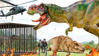 New Hollywood Movie (2023) Dinosaur Attack | T-rex Vs Anaconda | Jurassic Park| Dinosaur