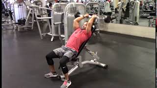 45º Incline EZ Bar Tricep Extension