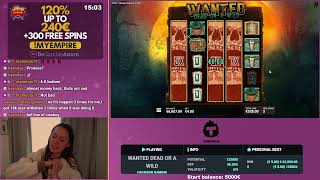 ONE MORE BIG win on Wanted Dead Or A Wild DUEL bonus!