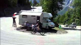 Alpe d'Huez: bend 21 Fausto Coppi 1952 & Lance Armstrong 2001