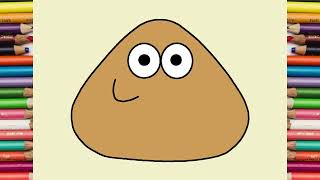 Pou | How to Draw Pou | Pou Drawing | Draw and Color Pou | Draw Pou