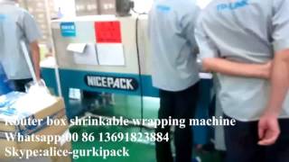 Router box shrink tunnel wrapping machine,heat shrink package machine