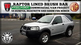 Raptor liner painted brush bar - Land Rover Freelander commercial project