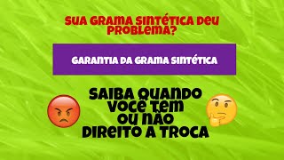 Qual é a garantia da grama sintética do seu  campo society