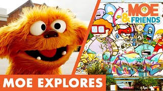 Moe Explores Street Art | Kids Learn About the World Around Them #MoeExplores