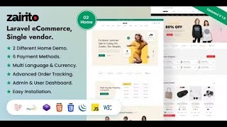 Zairito - Laravel eCommerce System | Single vendor