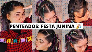 4 PENTEADOS FÁCEIS com fio de cetim para FESTA JUNINA 🎉