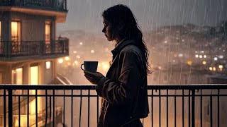 Sipping Coffee on the Balcony | Relaxing Rain Sound for Sleep