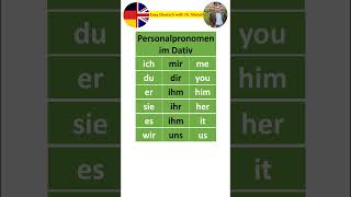 Personalpronomen im Dativ #shorts