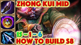 SMITE HOW TO BUILD ZHONG KUI - Zhong Kui Mid Build Season 8 Conquest + How To + Guide + Gameplay