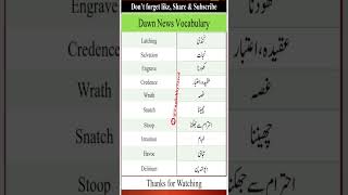 Dawn News English Words Meaning | Dawn News Vocabulary #english #shorts