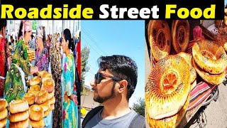 Roadside Street Food Market in Samarkand + Road Market Tour in Uzbekistan