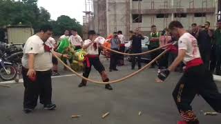 Hard core Kung Fu performance during CNY2018