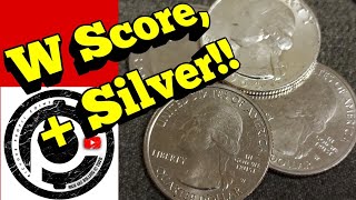 $1,000 Quarter Bag Hunt ×2. Finding W Quarters!+ Silver Quarter. #coinrollhuntingquarters #Wquarters