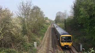 166205 (Refurbished) passes Tuffley Junction heading south, 17/4/19