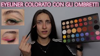 COME CREARE L' EYELINER COLORATO CON GLI OMBRETTI *beauty hacks*🎨 🖌️ ||Mariasciara