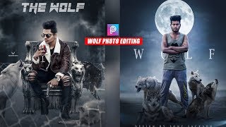 WOLF MANIPULATION CONCEPT - Photo Editing Tutorial in Picsart Step by Step in Hindi - Taukeer Editz