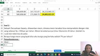 Contoh penyelesaian soal PV annuitas dengan MS Excel